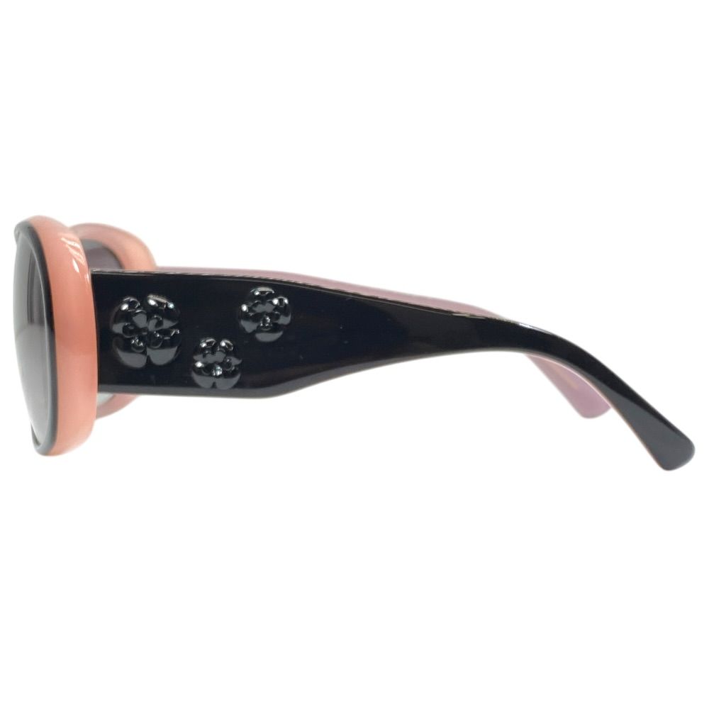 Chanel Camellia Sunglasses Eyewear CC Logo Acetate Colored Lenses Black Pink — view 2