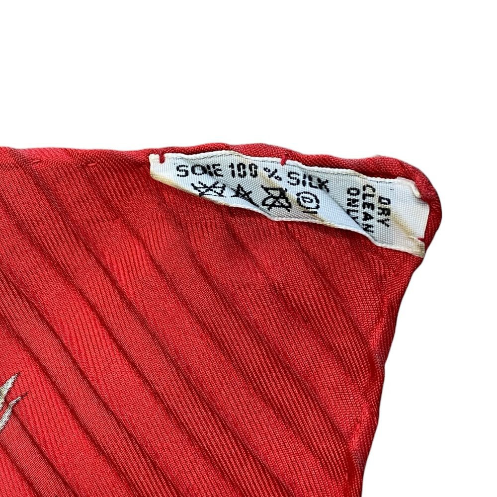 Hermes Scarf Passiflores Passion Flower Pleats Carre 90 Silk Red Multicolor — view 6