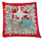 Hermes Scarf Passiflores Passion Flower Pleats Carre 90 Silk Red Multicolor — view 7