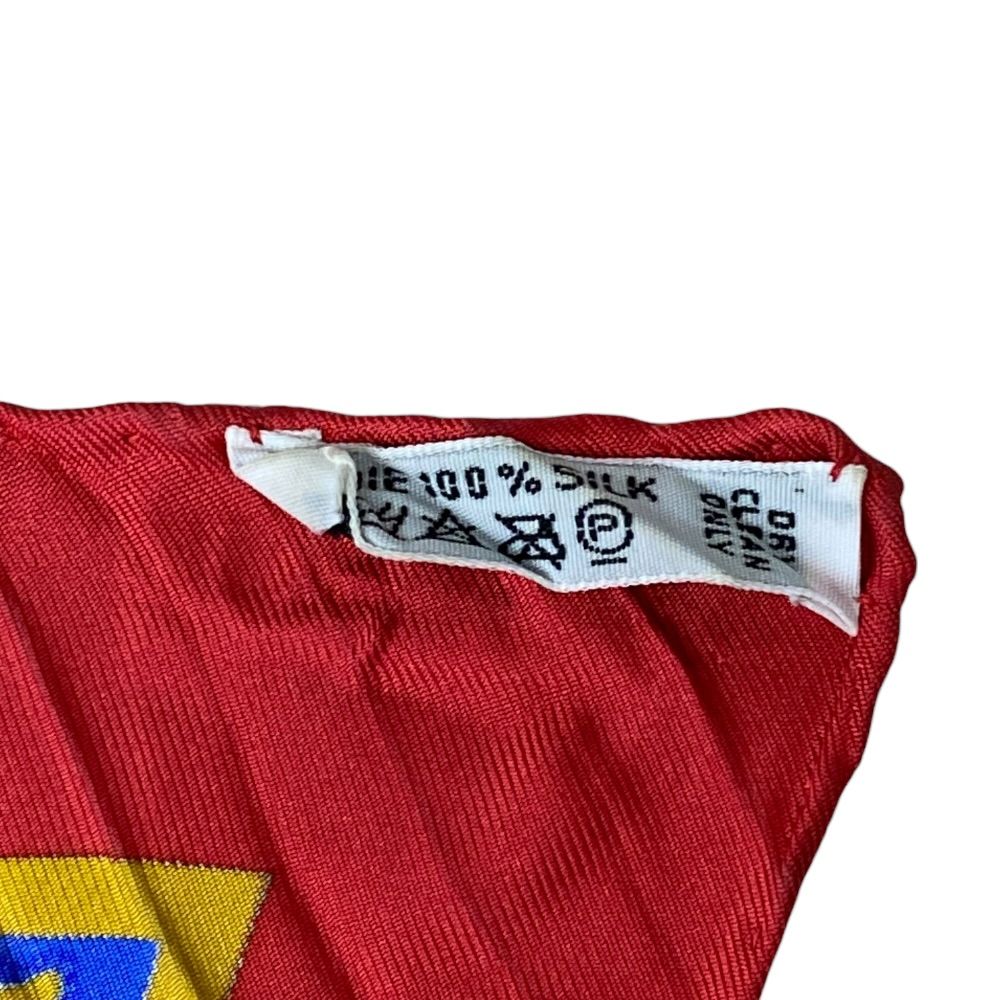 Hermes Scarf Joyaux de L'ete Summer Pleat Pleats Carre 90 Silk Red Multicolor — view 8