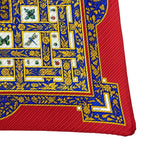 Hermes Scarf Joyaux de L'ete Summer Pleat Pleats Carre 90 Silk Red Multicolor — view 3