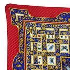 Hermes Scarf Joyaux de L'ete Summer Pleat Pleats Carre 90 Silk Red Multicolor — view 4