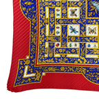 Hermes Scarf Joyaux de L'ete Summer Pleat Pleats Carre 90 Silk Red Multicolor — view 5