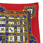 Hermes Scarf Joyaux de L'ete Summer Pleat Pleats Carre 90 Silk Red Multicolor — view 2