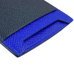 Hermes City Card Case Business Holder Compact Epsom Blue Gray Logo Sophisticatio — view 5