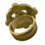 Chanel CC Logo Faux Pearl Ring Gold Plated Sophisticated Gorgeous — view 4