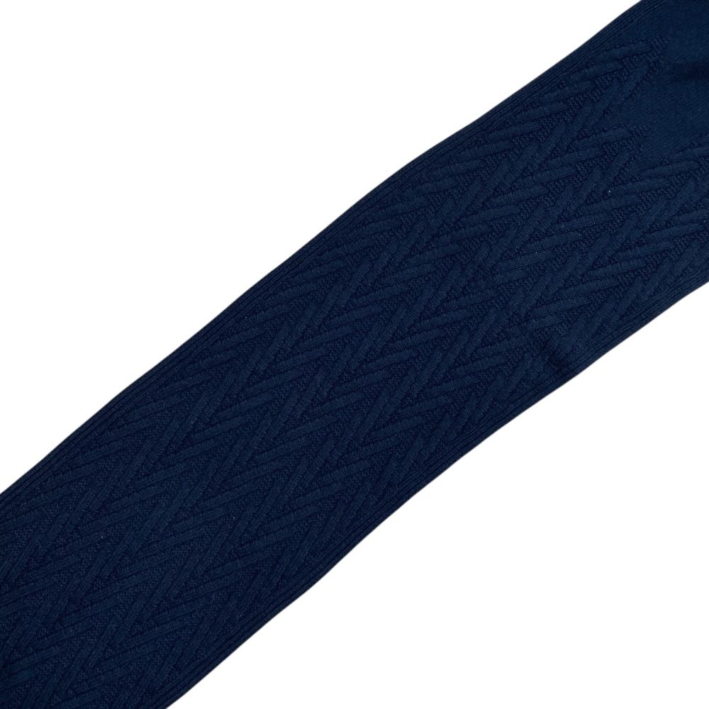 Hermes Knit Cable Scarf Shawl Cashmere Navy Classic Soft Warm Comfortable — view 4