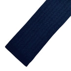 Hermes Knit Cable Scarf Shawl Cashmere Navy Classic Soft Warm Comfortable — view 3