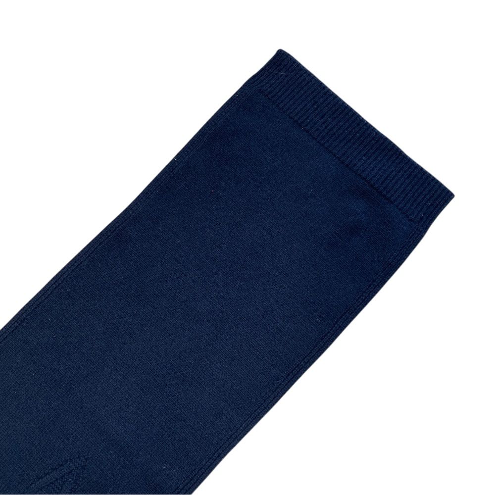Hermes Knit Cable Scarf Shawl Cashmere Navy Classic Soft Warm Comfortable — view 5