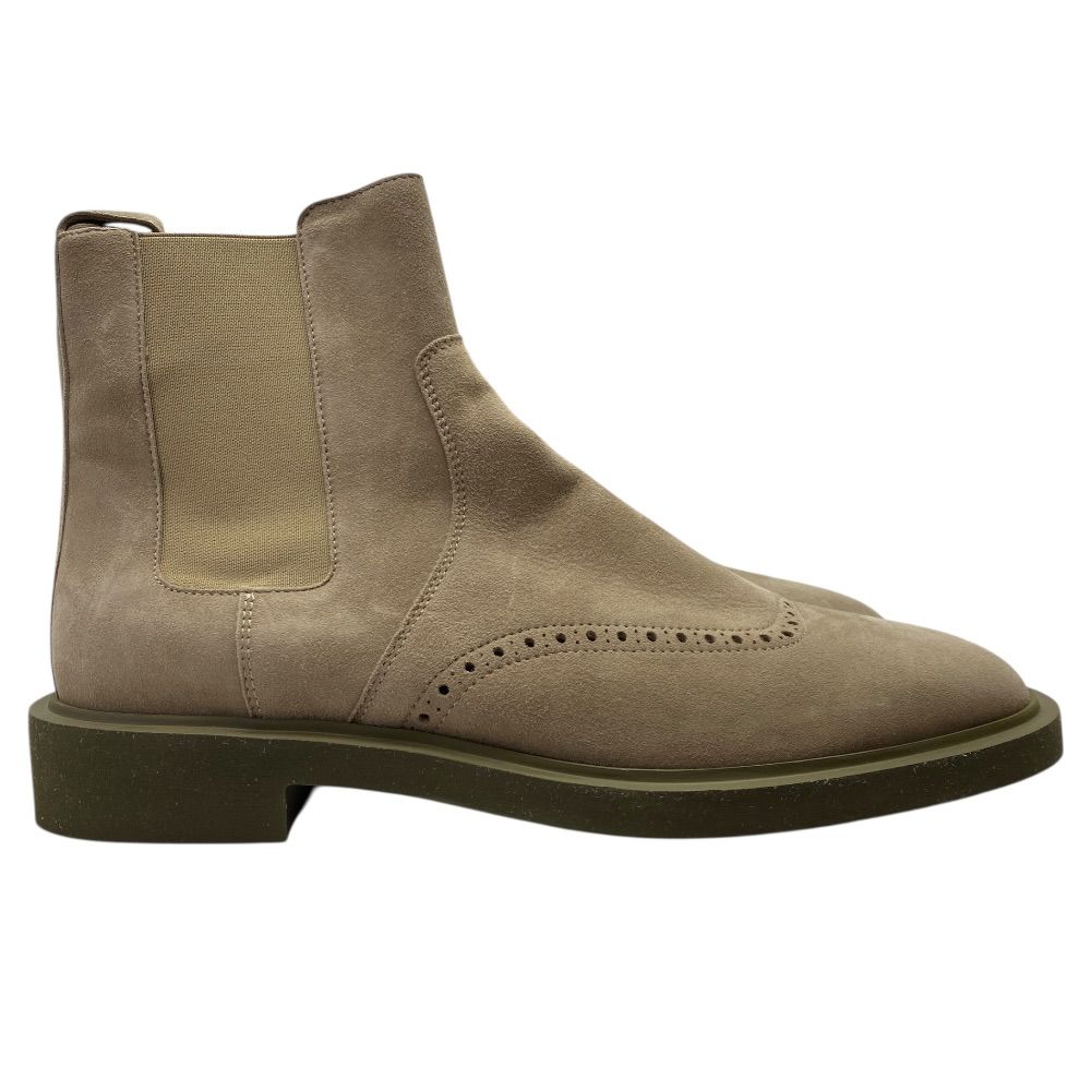 Hermes Side Gore Boots Short Shoes Suede Beige Sophisticated Adult Style — view 5