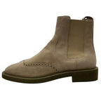 Hermes Side Gore Boots Short Shoes Suede Beige Sophisticated Adult Style — view 3