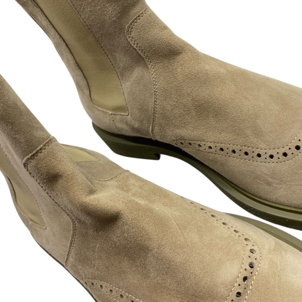 Hermes Side Gore Boots Short Shoes Suede Beige Sophisticated Adult Style — view 7