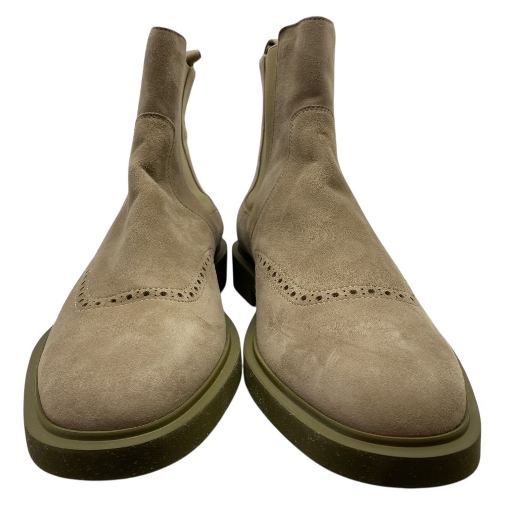 Hermes Side Gore Boots Short Shoes Suede Beige Sophisticated Adult Style — view 2