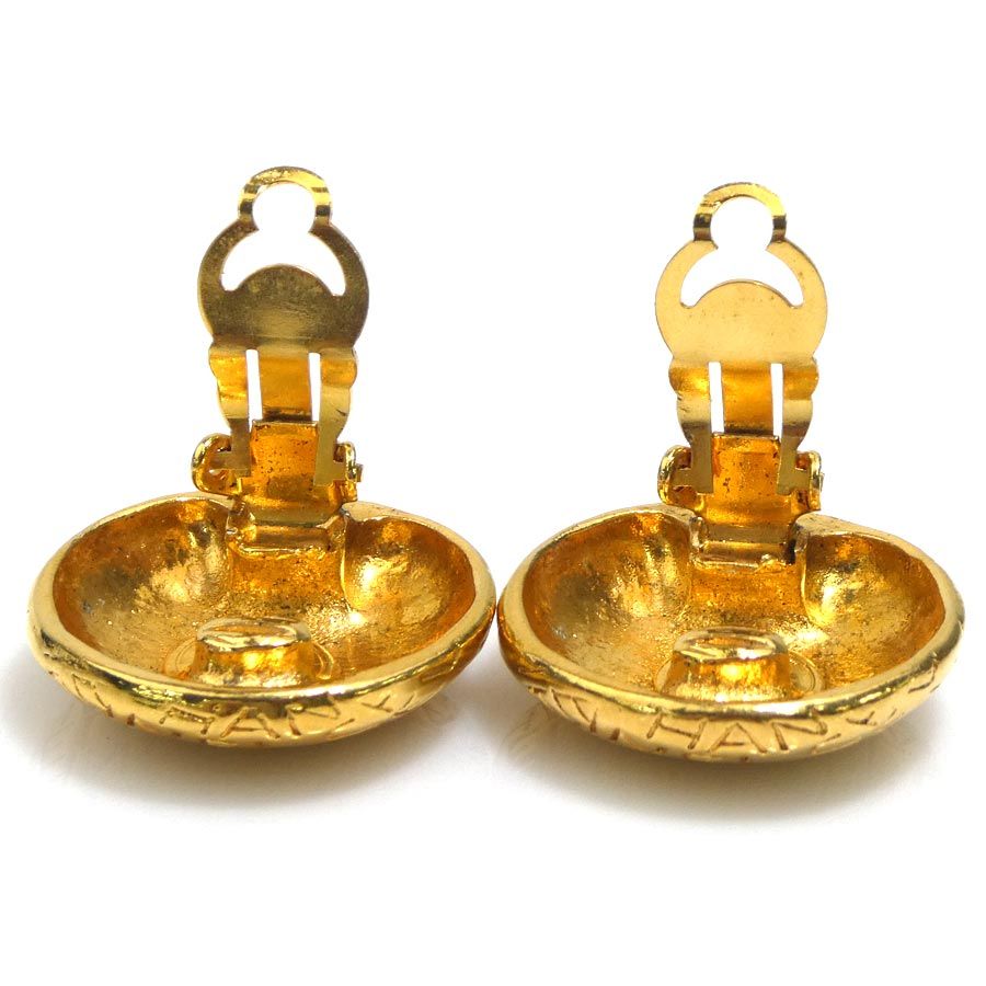 Chanel Earrings Logo Gold Plated — view 6
