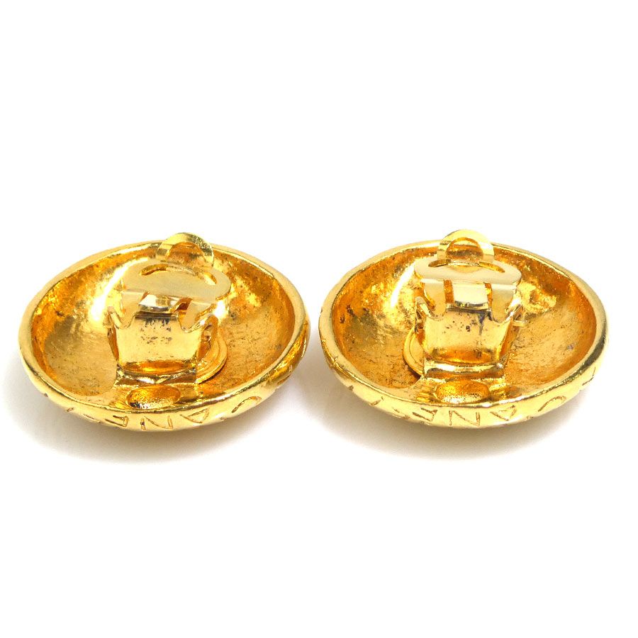 Chanel Earrings Logo Gold Plated — view 4