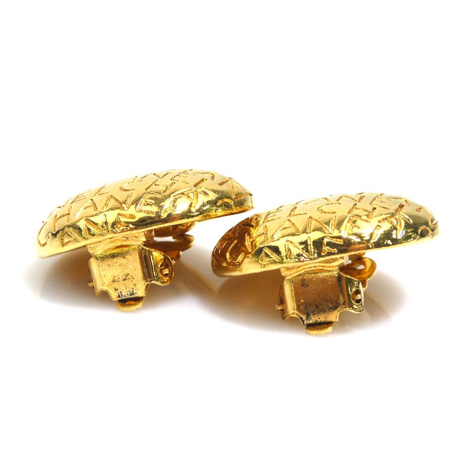 Chanel Earrings Logo Gold Plated — view 3