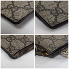 Gucci GG Supreme Neo Vintage Taiga Head Logo Brown Clutch — view 5