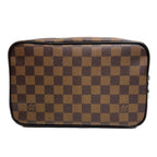 Louis Vuitton Clutch Pochette Kasai Brown Leather Damier Ebene — view 2