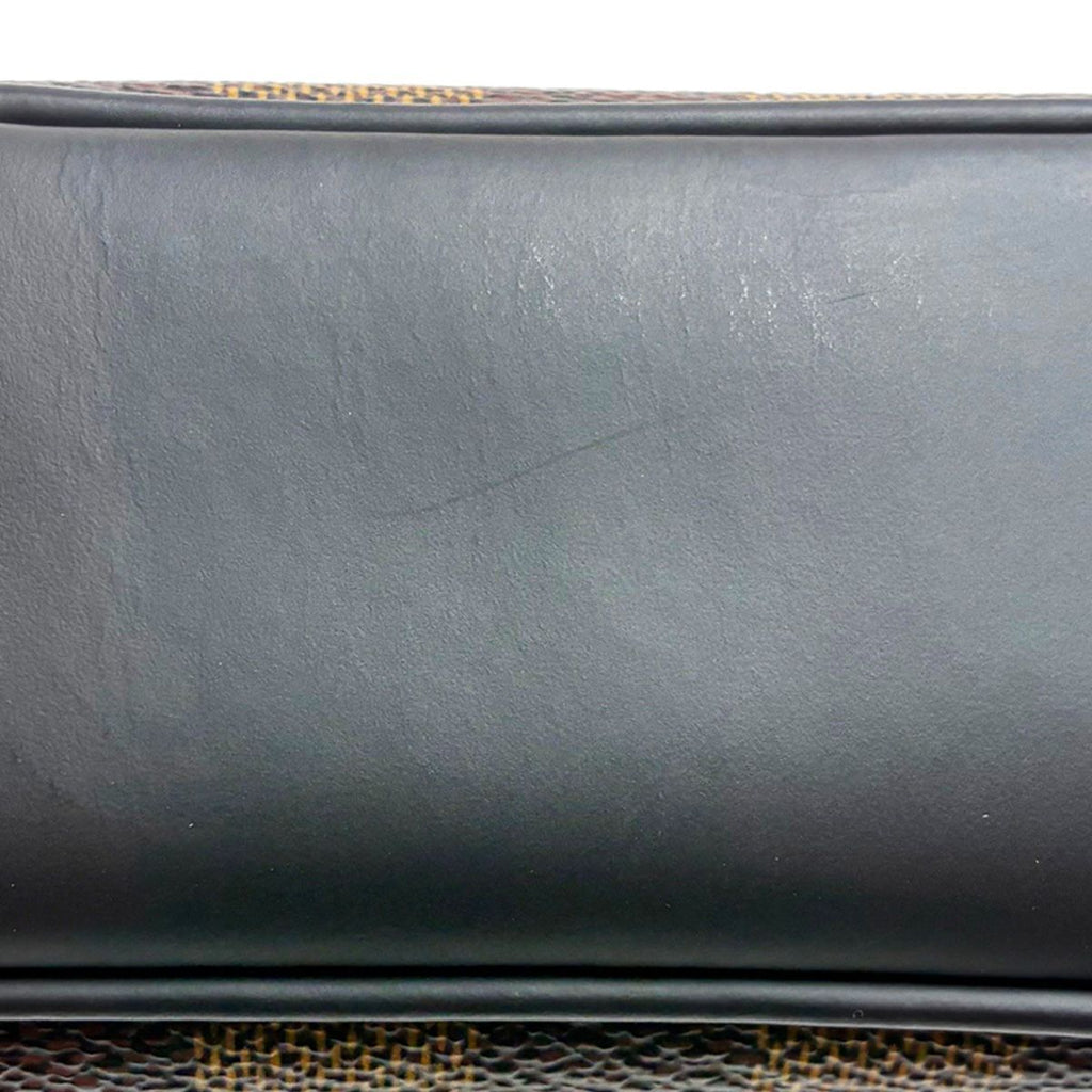 Louis Vuitton Clutch Pochette Kasai Brown Leather Damier Ebene — view 6