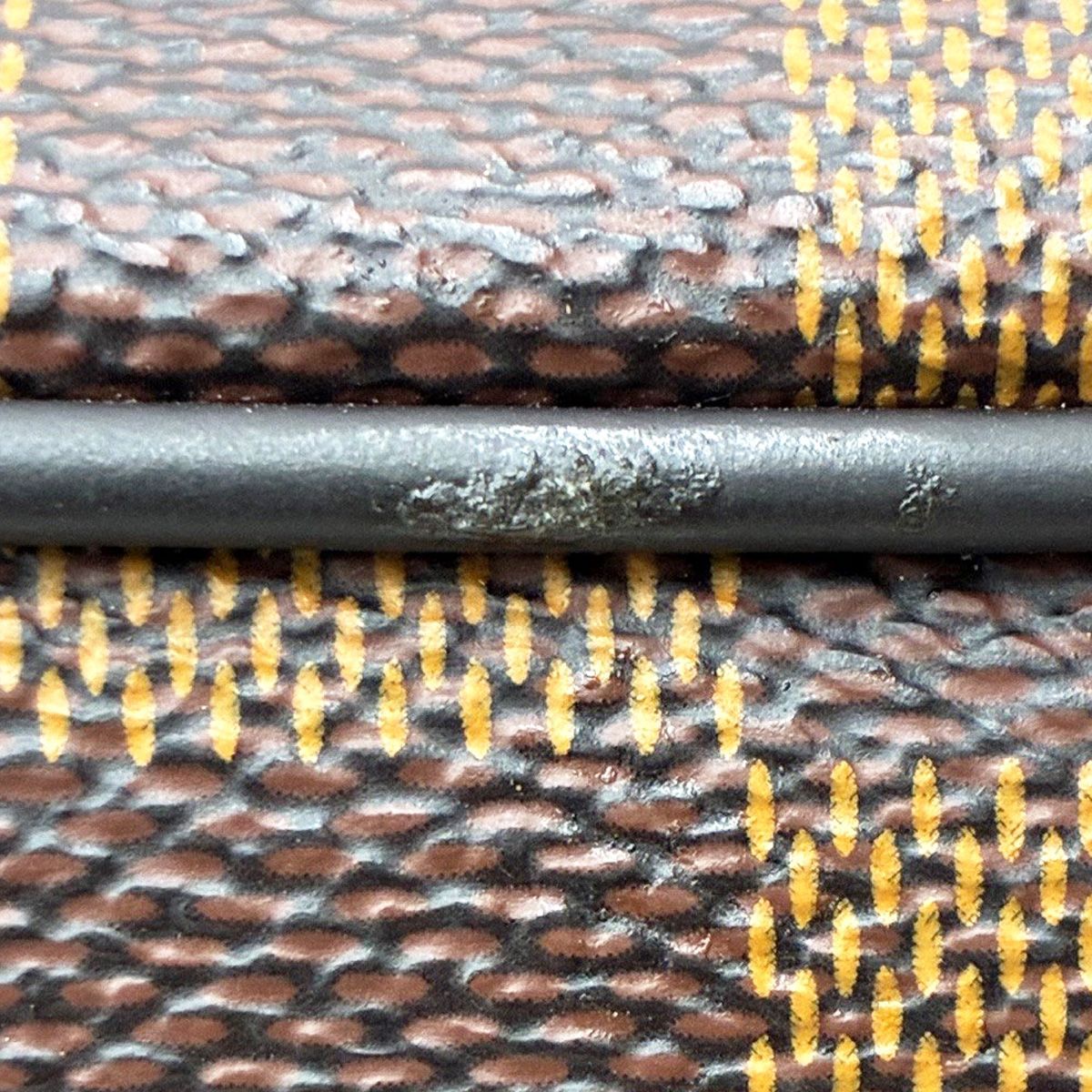 Louis Vuitton Clutch Pochette Kasai Brown Leather Damier Ebene — view 3