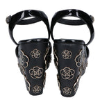 Chanel Patent Leather Camellia Sandal — view 3