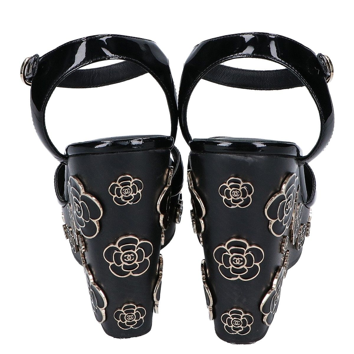 Chanel Patent Leather Camellia Sandal — view 3