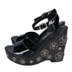 Chanel Patent Leather Camellia Sandal — view 2