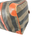Fendi Boston Bag Pecan Logo Leather Khaki — view 6