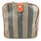 Fendi Boston Bag Pecan Logo Leather Khaki — view 4