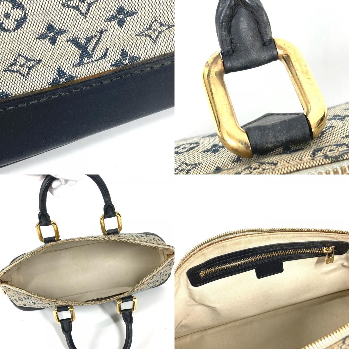 Louis Vuitton Handbag Alma Long Monogram Mini Canvas Navy — view 8
