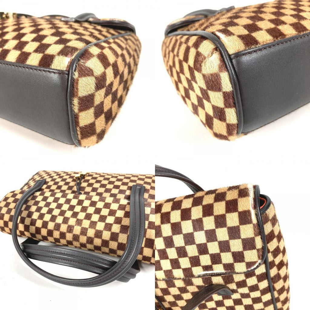 Louis Vuitton Handbag Lion Calf Hair Brown — view 7