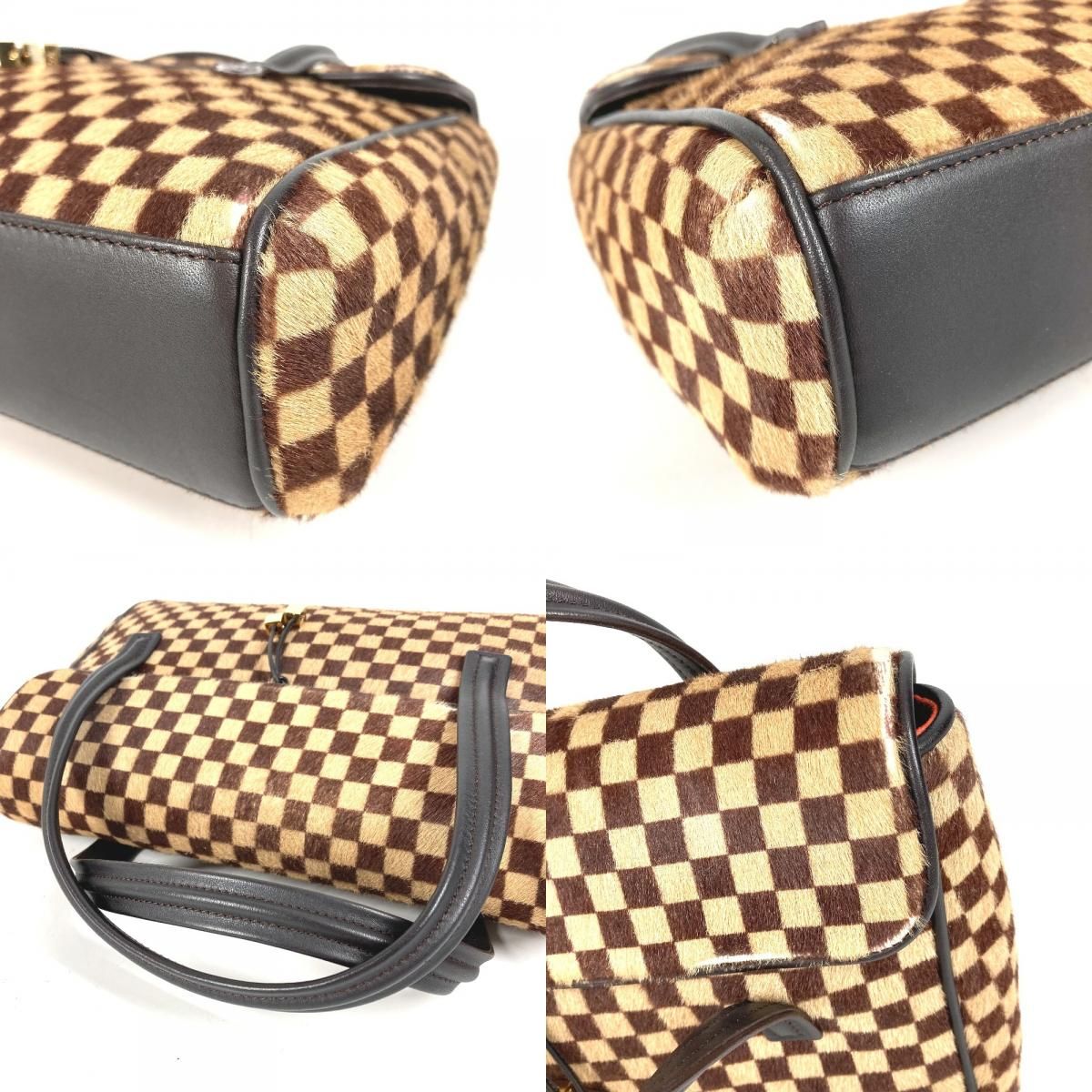 Louis Vuitton Handbag Lion Calf Hair Brown — view 7