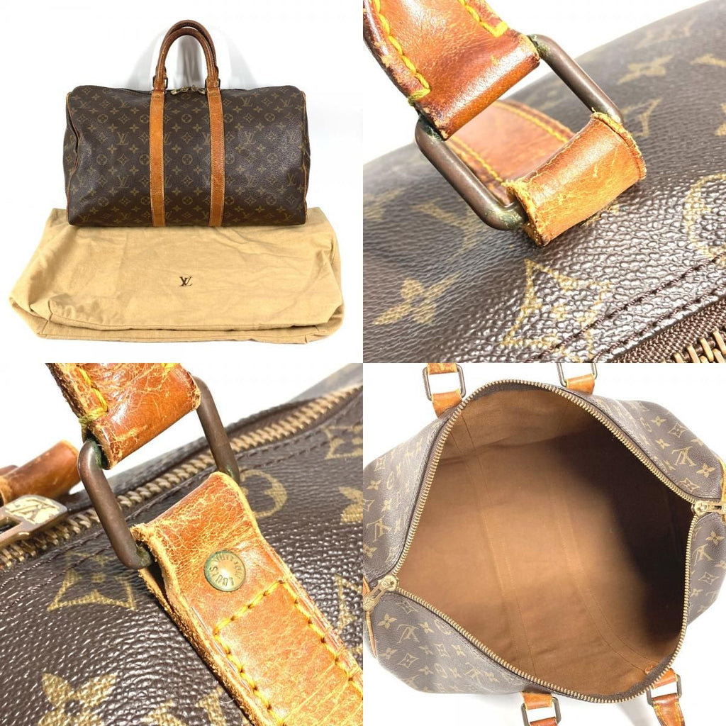 Louis Vuitton Boston Bag Keepall 45 Monogram Canvas Brown — view 8