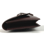 Hermes Clutch Envelope Leather Brown — view 6
