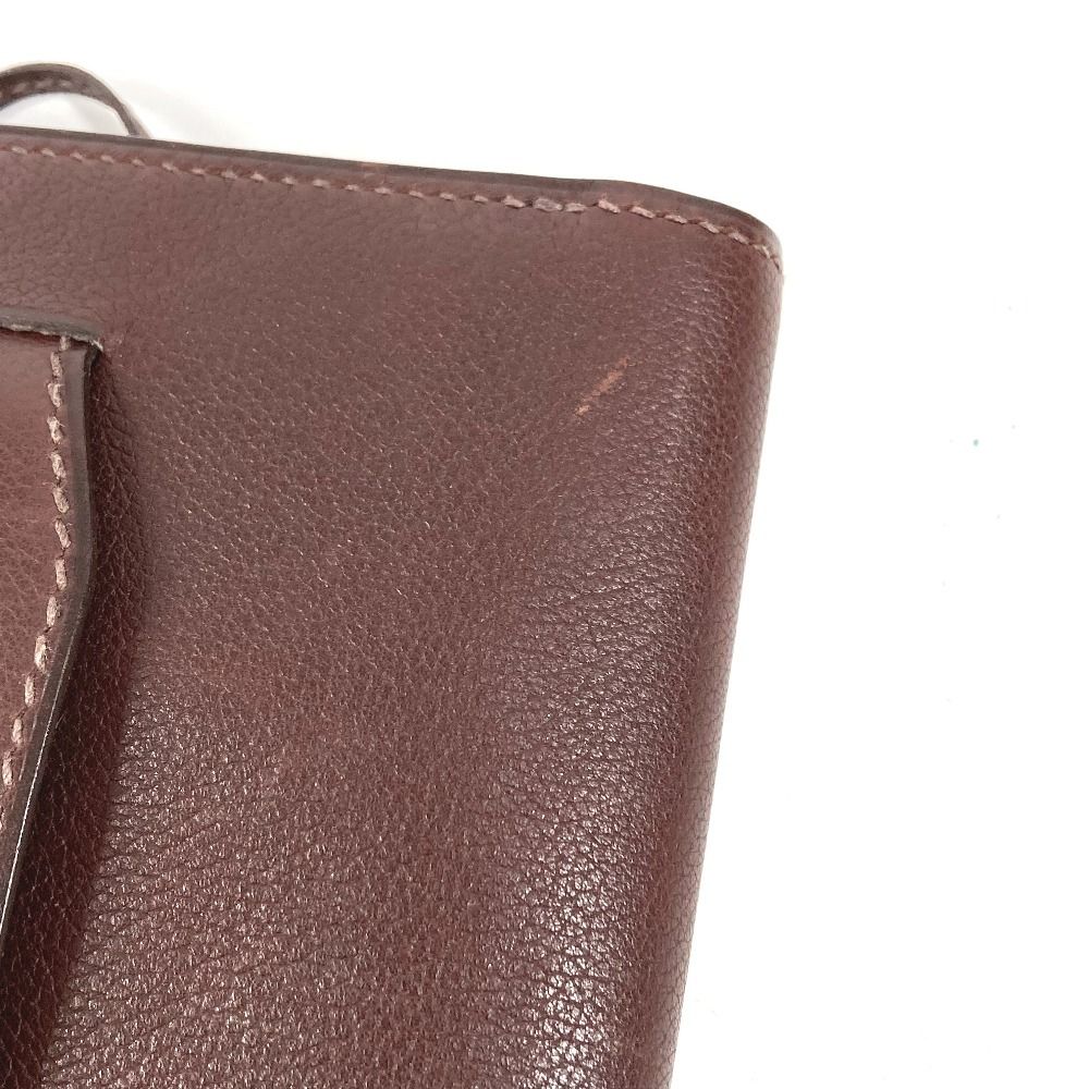 Hermes Clutch Envelope Leather Brown — view 7