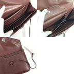 Hermes Clutch Envelope Leather Brown — view 9