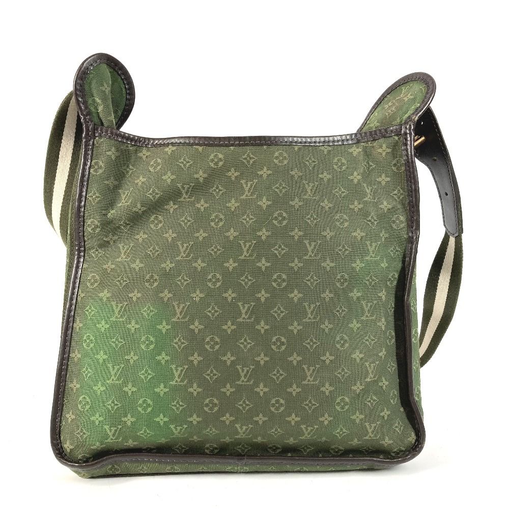 Louis Vuitton Shoulder Bag Besace Marie Kate Leather Canvas Khaki — view 2