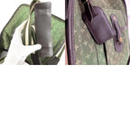 Louis Vuitton Shoulder Bag Besace Marie Kate Leather Canvas Khaki — view 9