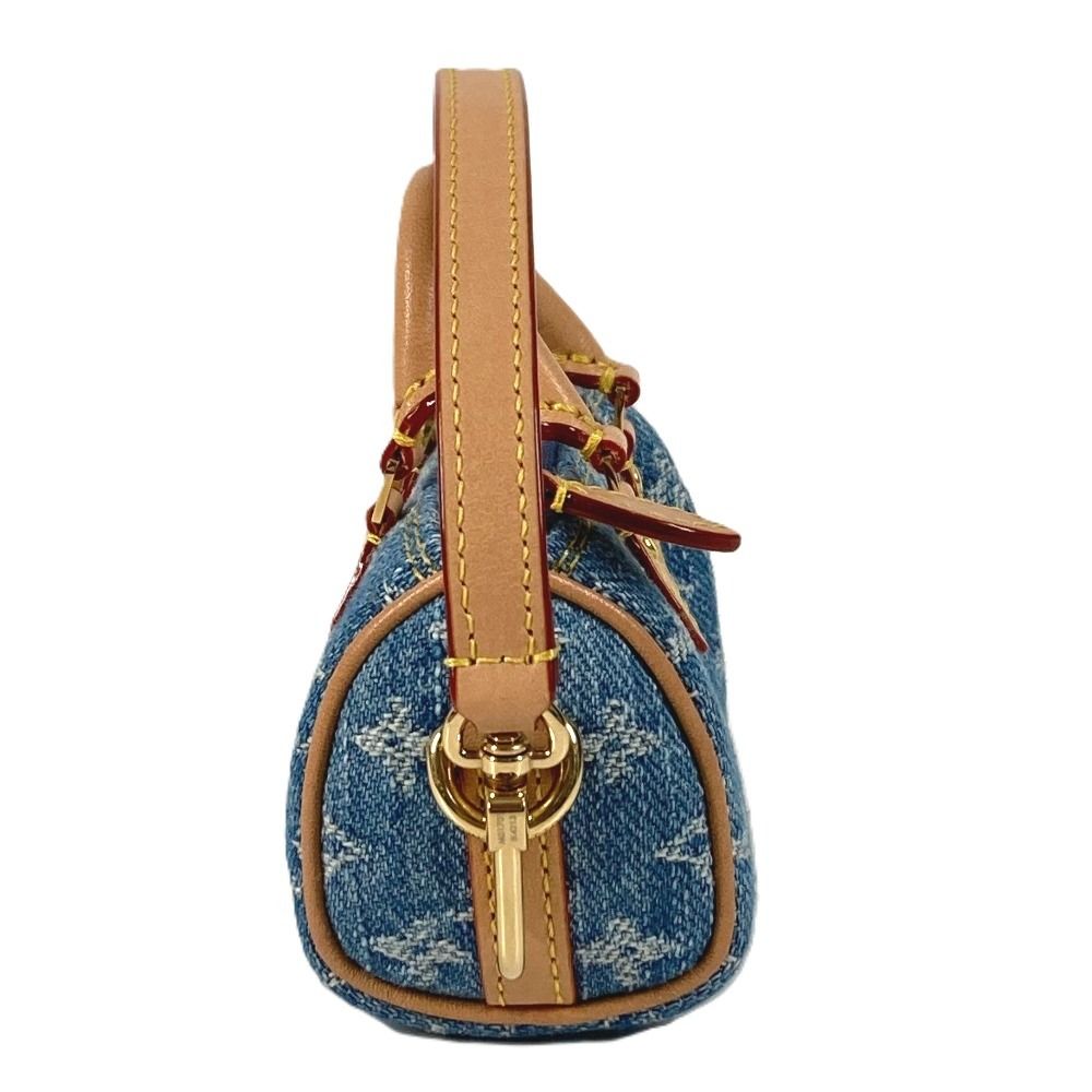 Louis Vuitton Key Holder Bijou Sac Micro Speedy Monogram Denim Blue Handbag — view 3