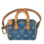 Louis Vuitton Key Holder Bijou Sac Micro Speedy Monogram Denim Blue Handbag — view 2