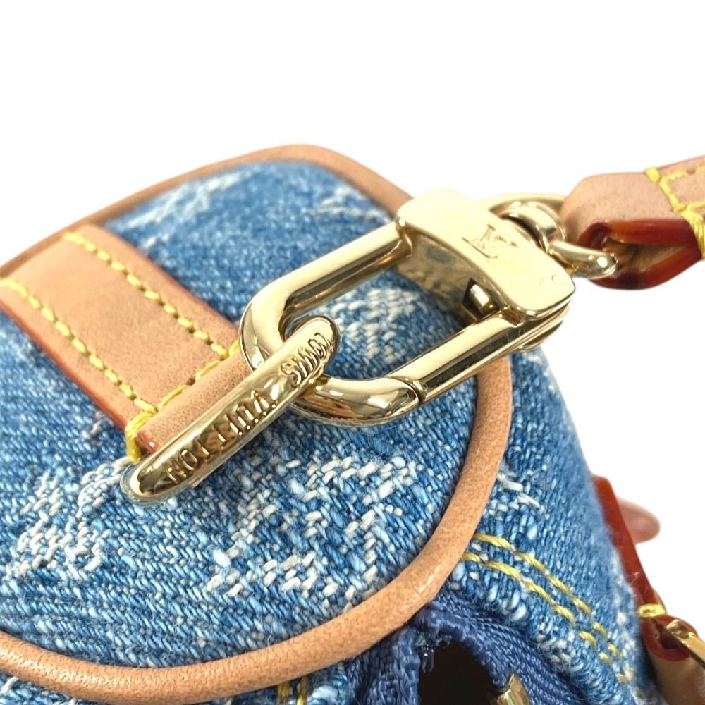 Louis Vuitton Key Holder Bijou Sac Micro Speedy Monogram Denim Blue Handbag — view 7