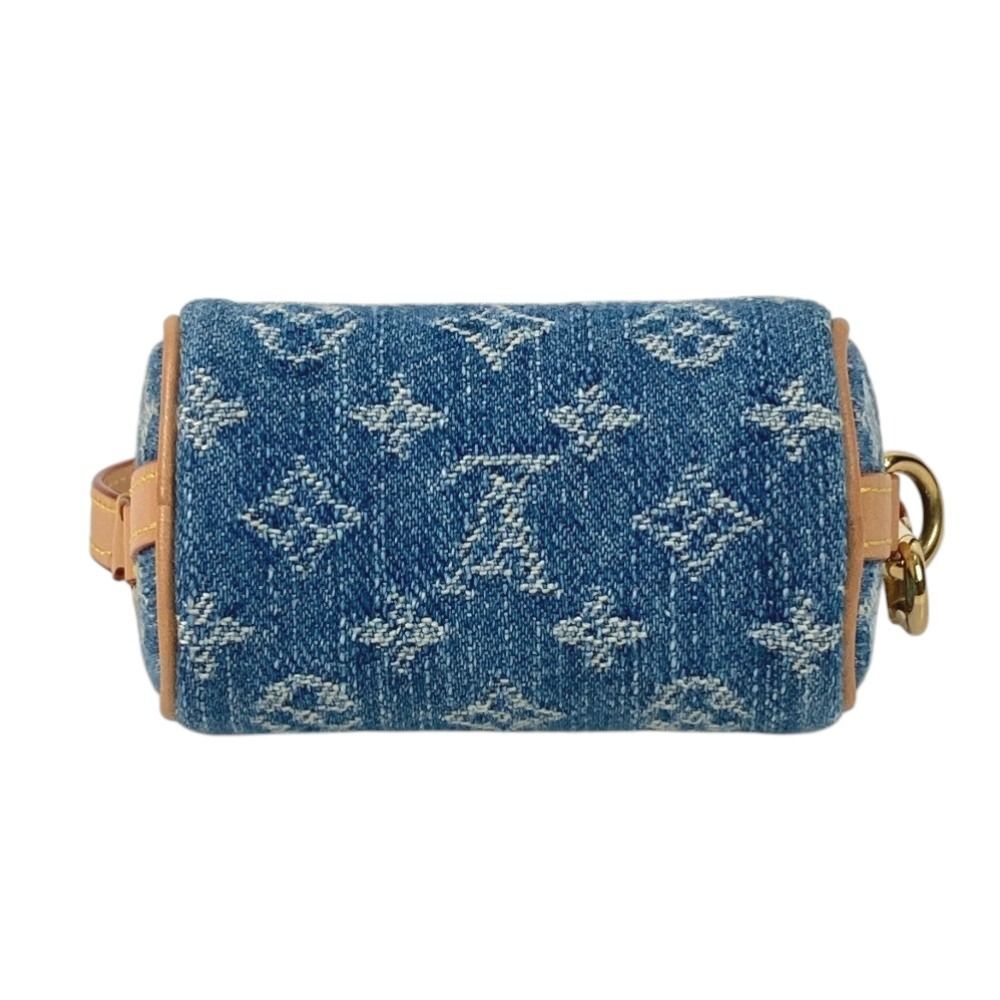 Louis Vuitton Key Holder Bijou Sac Micro Speedy Monogram Denim Blue Handbag — view 5
