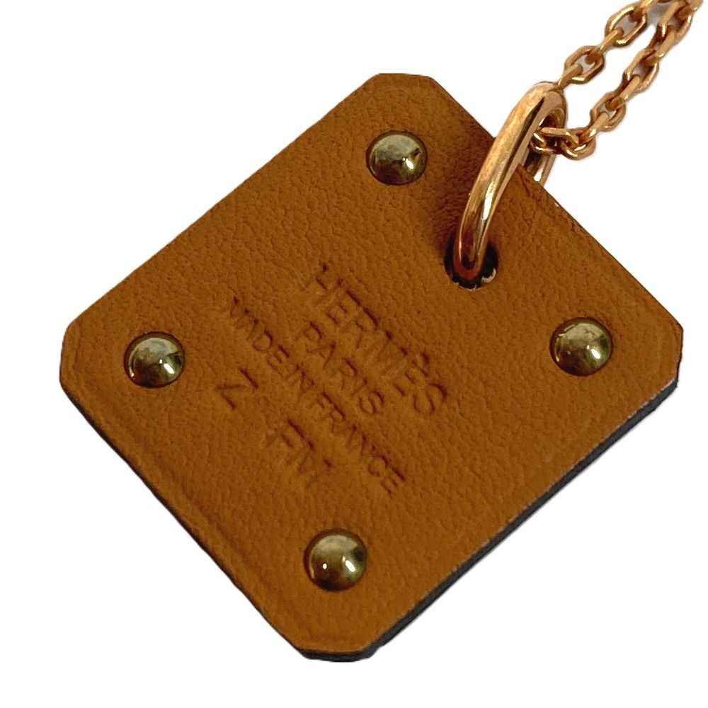 Hermes Necklace Asdukuru PM Asdukur PM Leather Black — view 5