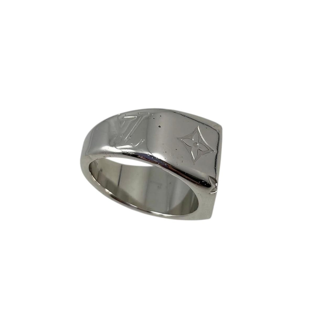 Louis Vuitton Ring Signet M Monogram Flower Silver — view 7