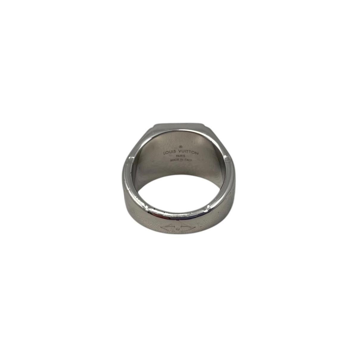Louis Vuitton Ring Signet M Monogram Flower Silver — view 2