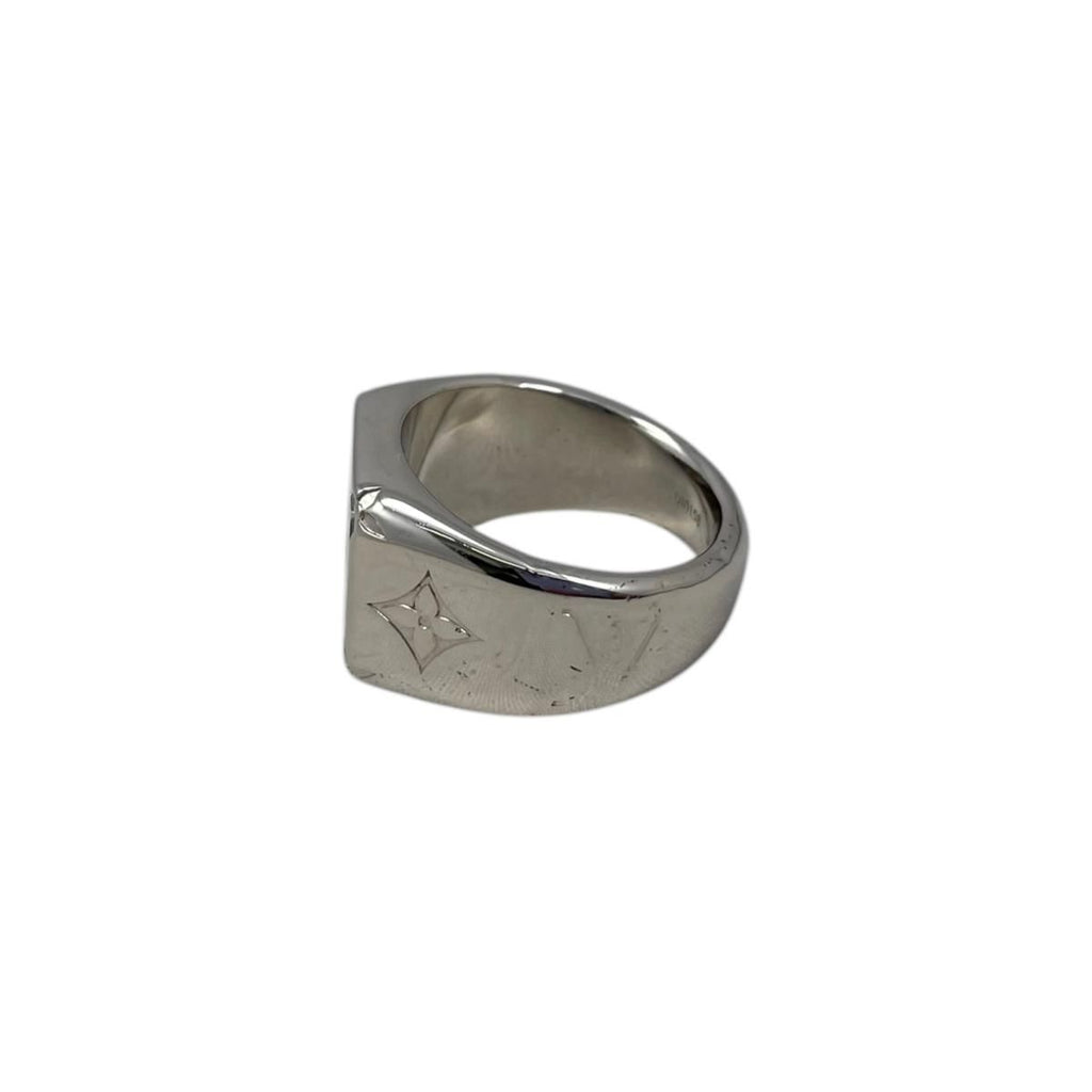 Louis Vuitton Ring Signet M Monogram Flower Silver — view 4