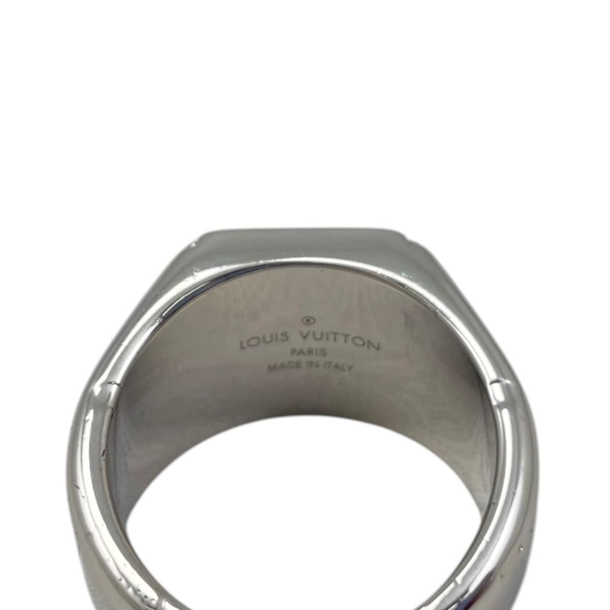 Louis Vuitton Ring Signet M Monogram Flower Silver — view 8