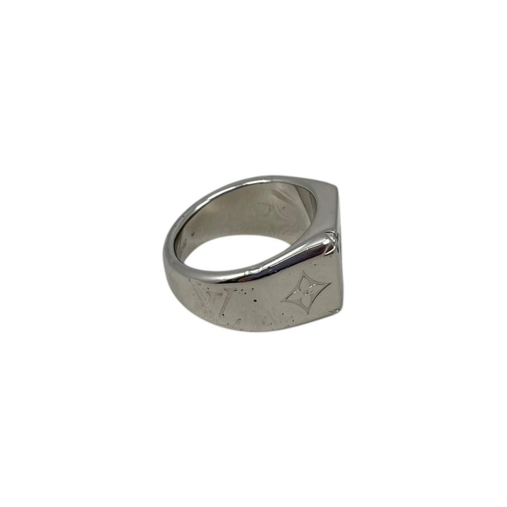 Louis Vuitton Ring Signet M Monogram Flower Silver — view 5