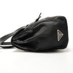 Prada Shoulder Bag Nylon Leather Triangle Logo Buckle — view 3