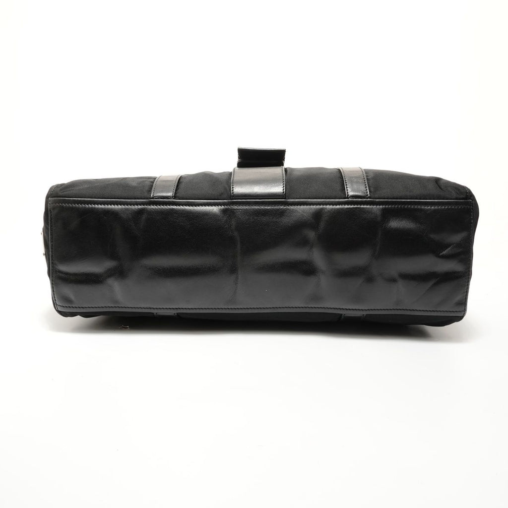 Prada Shoulder Bag Nylon Leather Triangle Logo Buckle — view 7